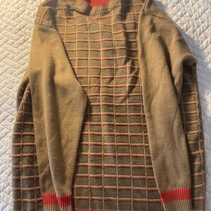 Men's Brown and Red Sweater